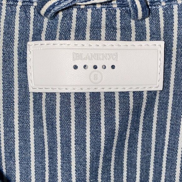BlankNYC | Pale Rails Raw Edge Striped Jacket | Size Small - Picture 6 of 8